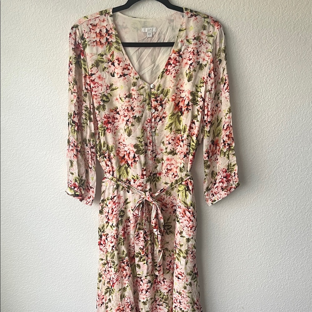 J. Jill Pebble Hydrangea Garden Floral Dress